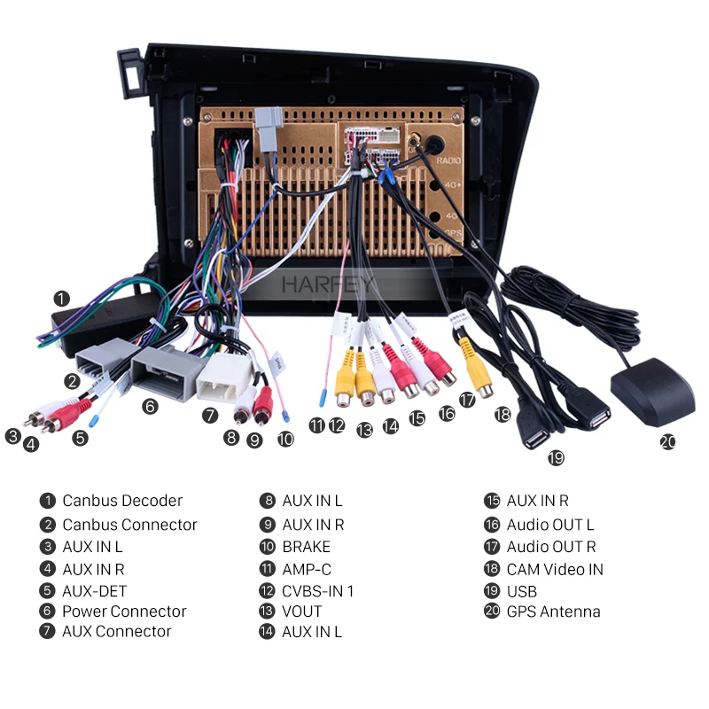 Clearance Harfey Car Radio GPS Multimedia Player For 2012 HONDA CIVIC Right Hand Driving Android 6.0/8.1 9" Head Unit With WIFI OBD2 4