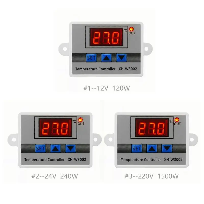 DC 12V 24V 220V 10A цифровой светодиодный регулятор температуры W3002 переключатель
