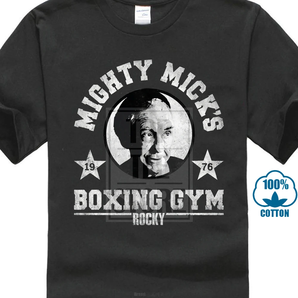 Rocky Balboa T Shirt New Black Heather Licensed Mighty Mick Nwt Sizes Sm 4Xl | Мужская одежда