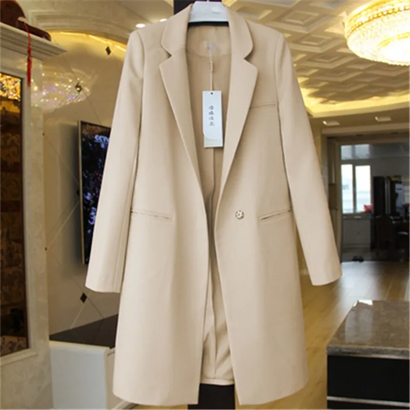9 Colors 2019 Spring New Office Lady Solid Small Suit Casual Women Korean Long Sleeve Thin Loose Coat Female Business Blazers