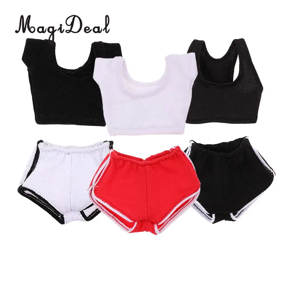 MagiDeal масштаб 1/6 женские спортивные брюки костюм рубашка для 12 дюймовых экшн