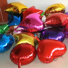 50 шт./партия шары ко Дню Святого Валентина свадьба сердце любовь 10 дюймов в форме алюминиевой фольги воздушные шары