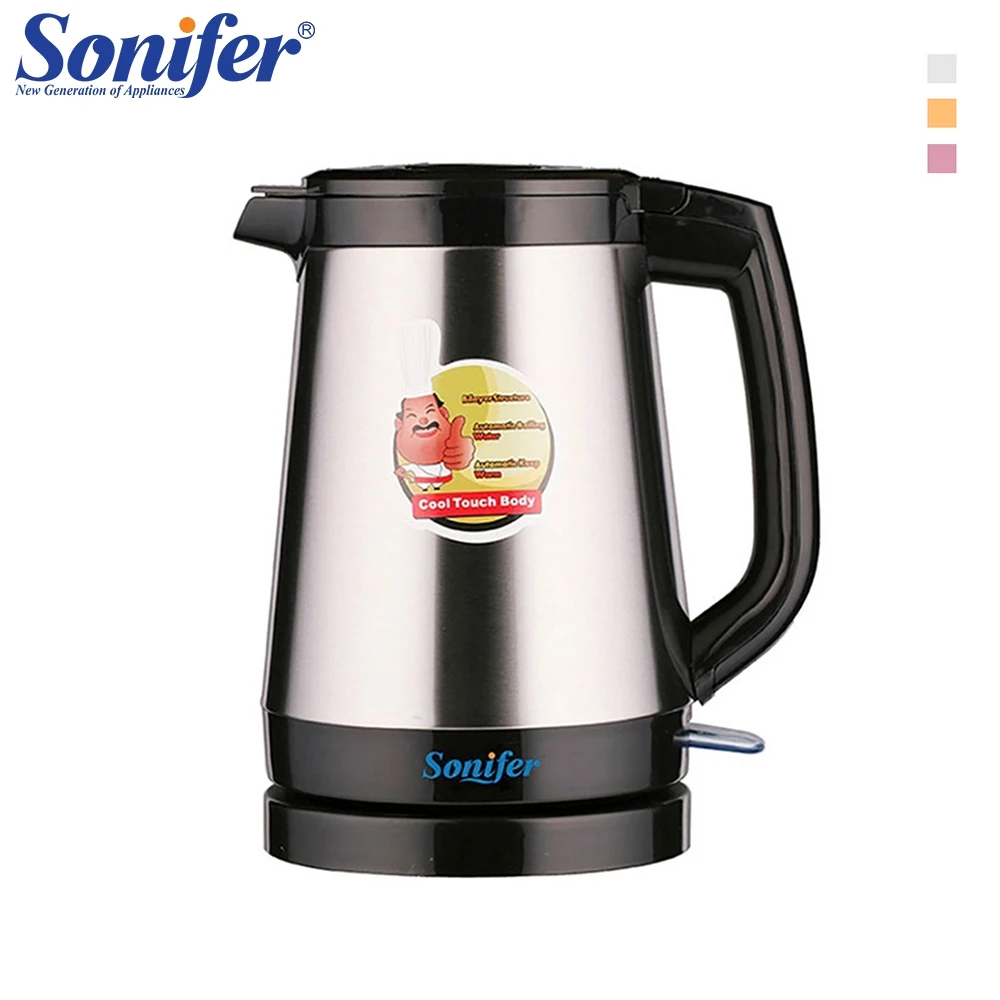 

1.8L Colorful Thermal Insulation Stainless steel Electric Kettle Household Quick Heating Electric Boiling Pot Sonifer