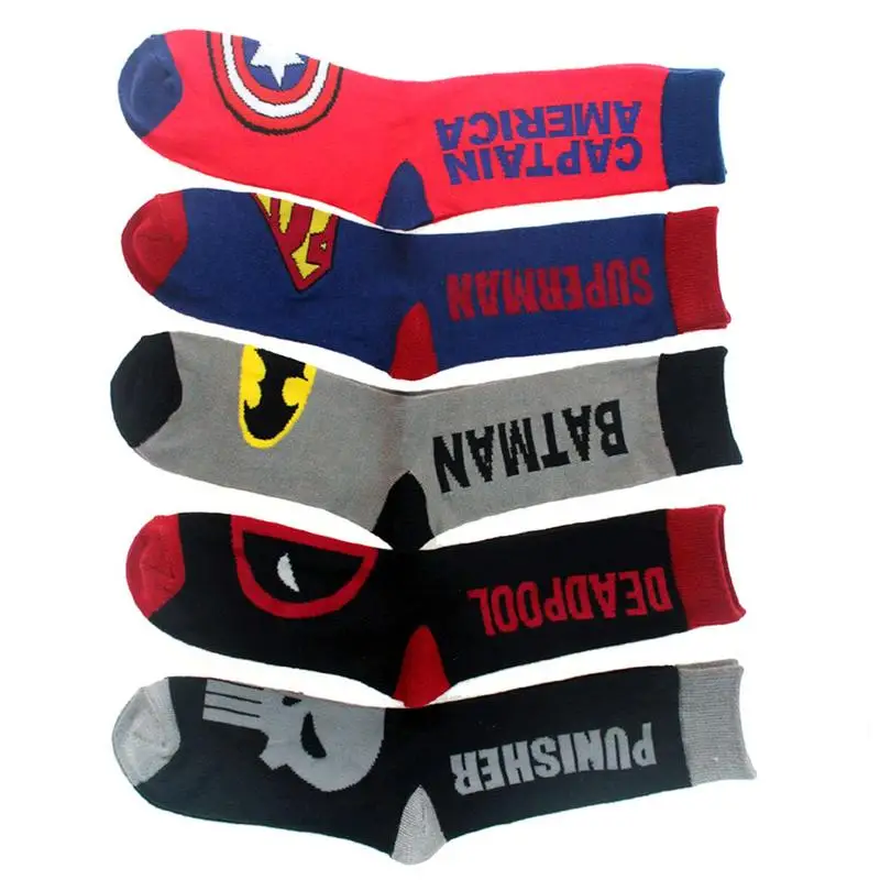 

1 Pairs Fashion Men's Cotton Socks Riding Wear-resistant Outdoor Sports Socks Hiking Socks Comics Casual Dress Sport Socks