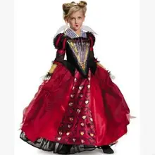 Alice in Wonderland children kid costume queen of hearts dress purple costume