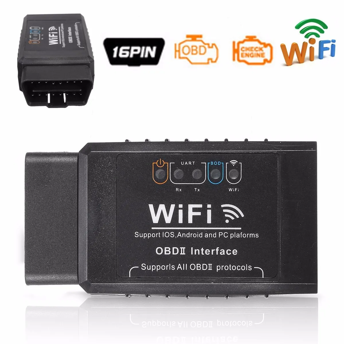 

Professional WiFi Auto OBD II 2 Car Diagnostic Scanner Code Reader For IOS Android Windows PC