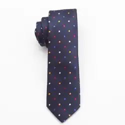 Шеи галстук Для мужчин тощий галстук свадебные галстуки полиэстер в черный горошек мода Для мужчин s Бизнес рубашка с галстуком-бабочкой