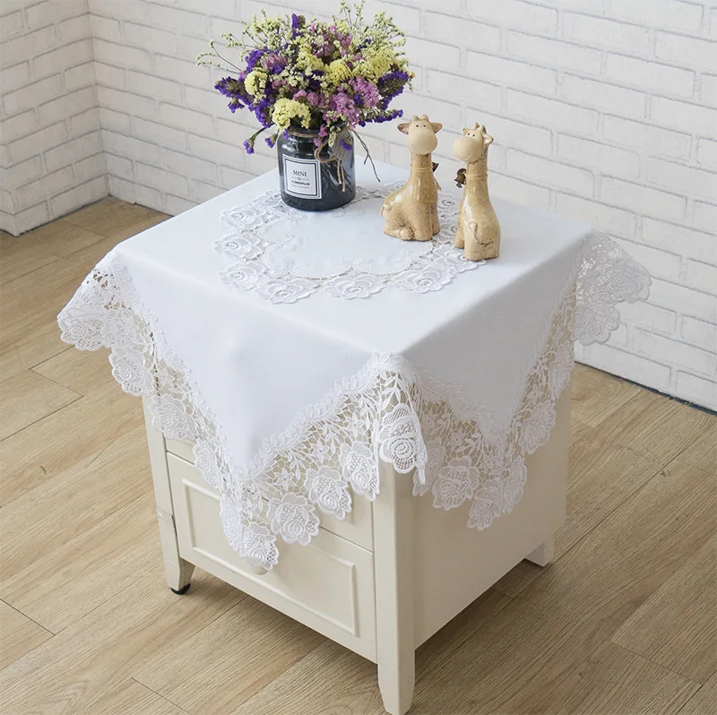 Creative White Lacquer Art Bedside Cover Dust-proof Cover Multi-purpose Towel Universal Cover Small Table Cloth
