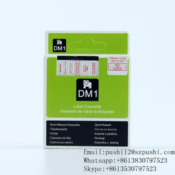 

Dymo D1 Tape 45802 19mm Red on Clear Label Cassette For Dymo Label Printer