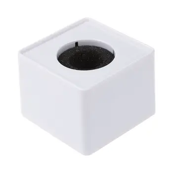 

1pc White ABS Mic mini phone Interview Square Square Logo Flag Station 39mm Hole