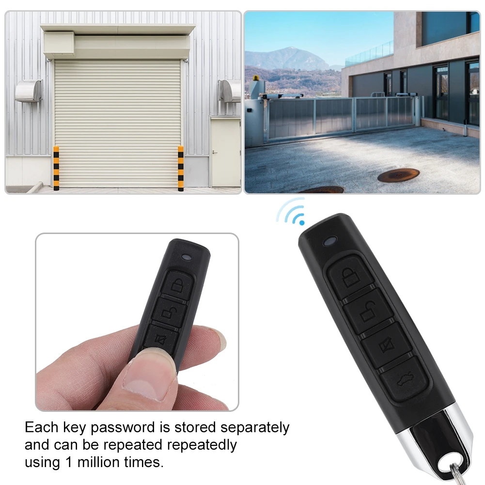

Top Thumb Shape Copy Pairing Remote Control 433mhz Garage Door Electric 4 Keys Remote Control