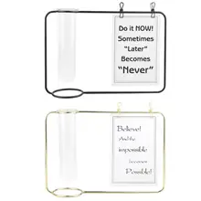 Прозрачная трубка стеклянная металлическая подставка под цветок растение железная художественная ваза рамка цветочный горшок домашний Свадебный декор орнамент вазы сушилка для чашек