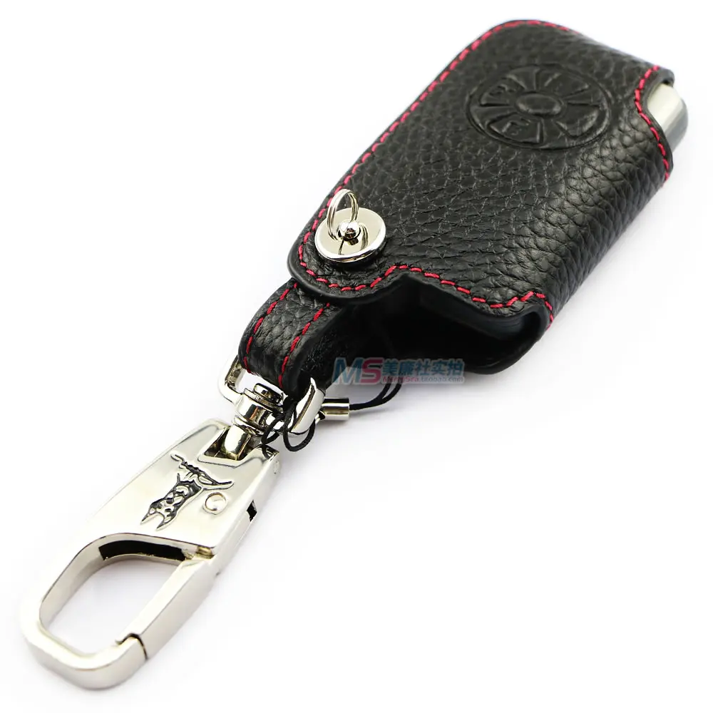 

Genuine Leather Key Protective Cover Key Bag Key Case for TOYOTA VIOS 2013 RAV4 2012 REIZ auto accessories key holder key ring