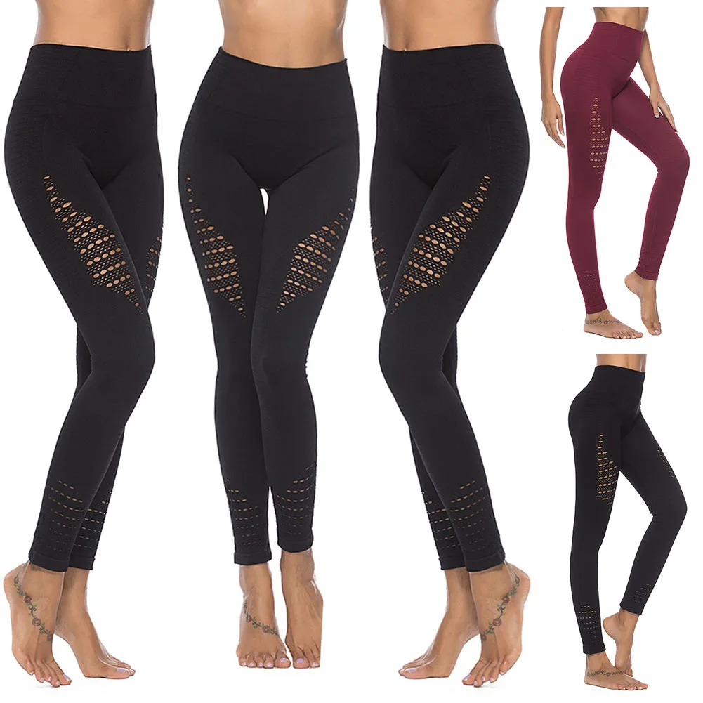 Women Yoga Pants Seamless Fitness Yoga Sport Squats Hollow