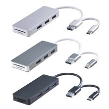 USB3.0 Тип C микро-концентратор-картридер разветвитель мульти Spliter концентратор комбинированный концентратор многопортовый Интерфейс удлинитель адаптер для компьютера