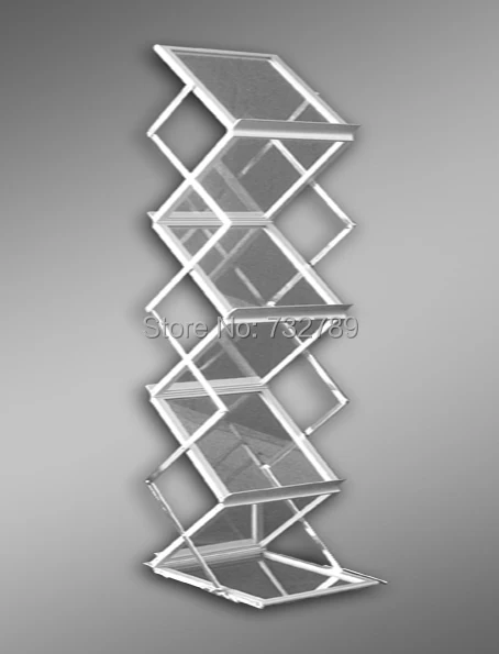 A3 حجم للطي Revistero مجلة رف كتيب حامل رف شاشة مع الألومنيوم حالة BST7-3