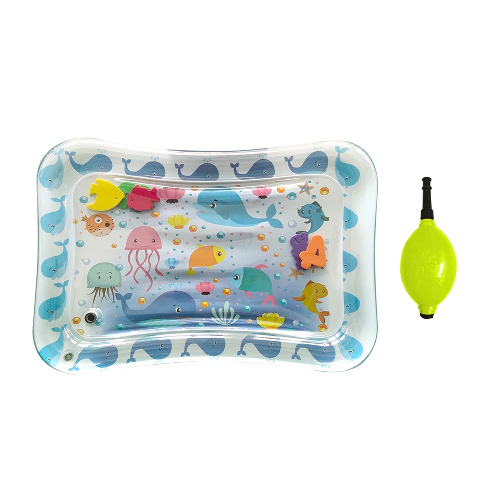 Детский красочный надувной водный игровой коврик Tummy Time Fun развивающий центр с