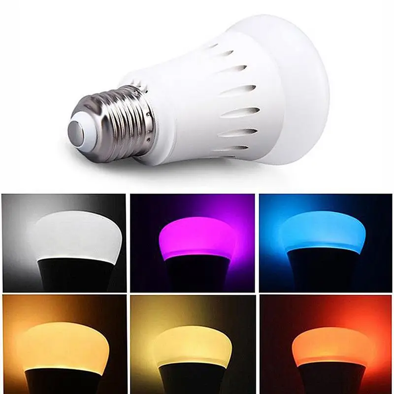 Беспроводная умная лампочка с Wi Fi E27/E26/E14/B22 7 Вт RGB + W голосовым управлением