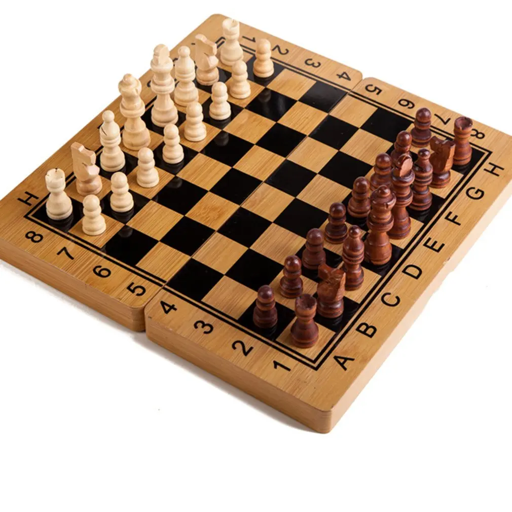 

Solid Wood Portable Folding Chessboard Professional And General