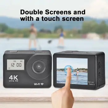 

4K Full HD 1080P Double Screens Touch Screen Camera WiFi Action Camcorder