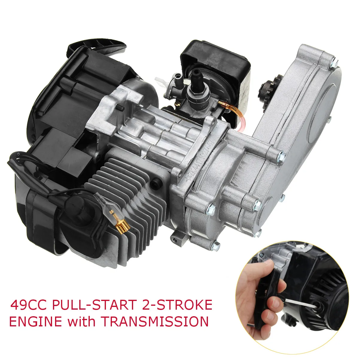 49cc Engine 2 Stroke Motor with Transmission For Pocket Bike Mini ATV Scooter Motorcyclein