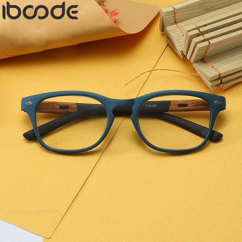 

iboode Retro Wood Grain Reading Glasses Men Women Resin Lens Hyperopia Presbyopic Eyeglasses Unisex Spectacles 1.0 To 4.0 Oculos
