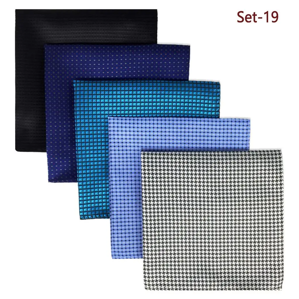  Mens Pocket Square Colorful Lot Brand New Accessories Dress Handkerchief Pack Classic Gift