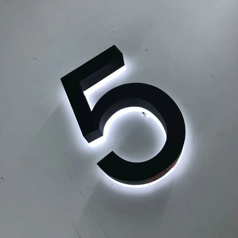 3d подсветка из нержавеющей стали светодиодная дом номер буквы|Светодиодные