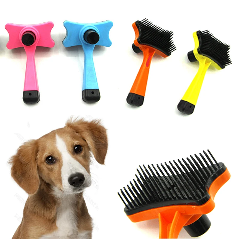 Sale Small dog font b pet b font grooming comb Cat hair brush Teddy bear golden
