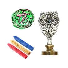 Индивидуальная восковая печать комплект печатей мечты сбываются металлические ручки дракона Подарочный винный набор пакет свадебные приглашения карта конверт печать штамп