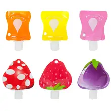 Милый шампунь косметический пустой лосьон мини контейнер фруктовый узор Путешествия Портативный бутылки домашний контейнер для ванной комнаты