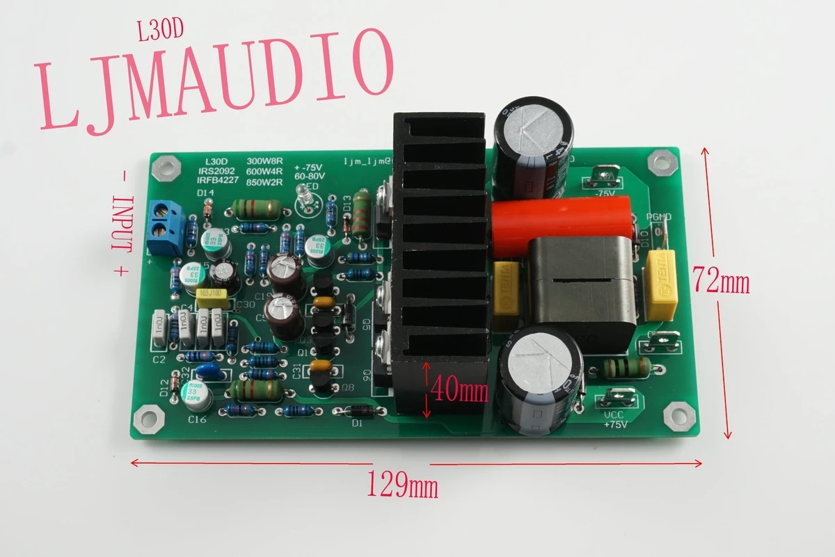 LJM L30D  IRS2092S + IRFB4227 600W + 600w Dual