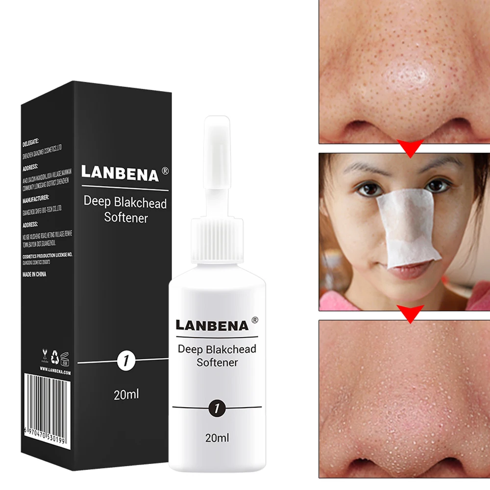 

LANBENA 20ML Deep Blackhead Softener Blackhead Derived Liquid Nose Black Head Remover Acne Treatment Deep Cleansing Skin Care