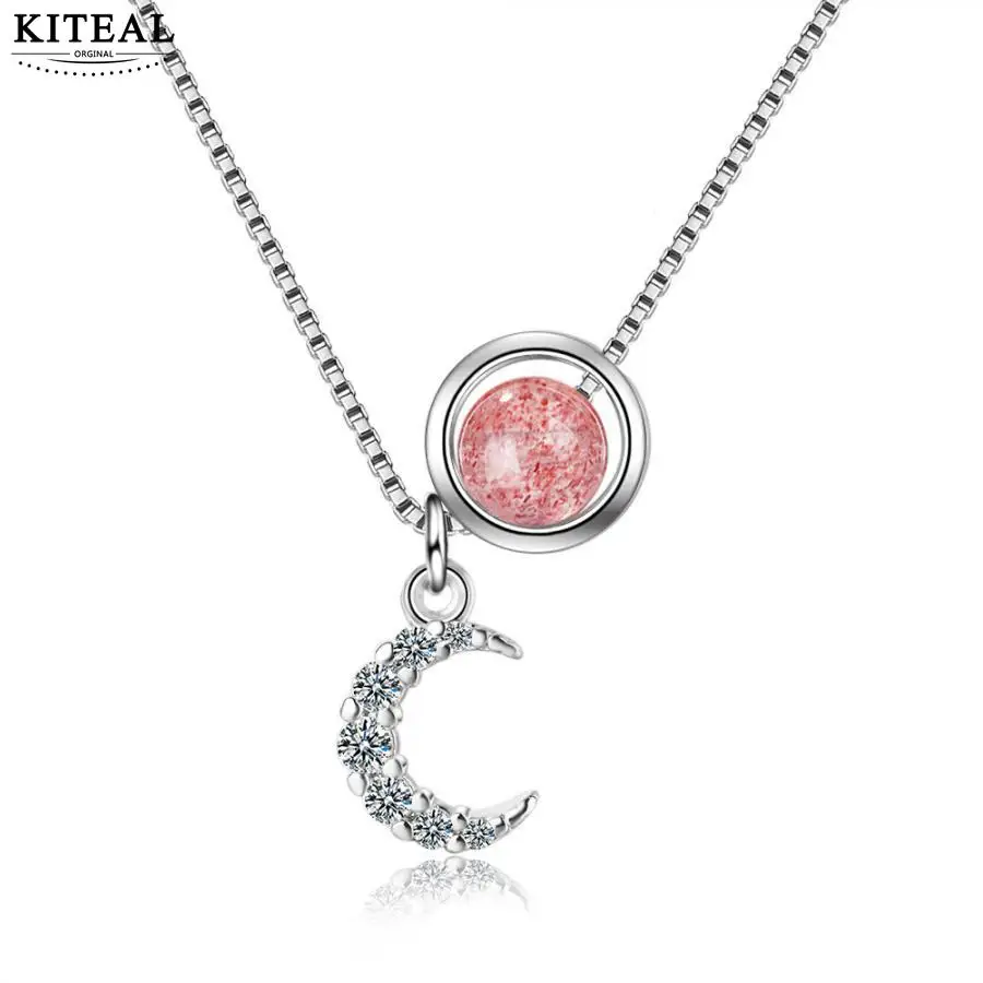 KITEAL 925 Проиграй! Ожерелье и кулоны с серебряным покрытием для женщин moon and star 40 см +