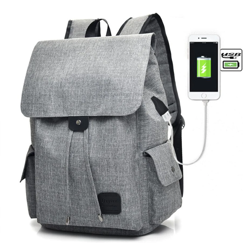 

String USB Charging Laptop Backpack For Women Men Backpack Schoolbag Female Mochila Backpacks For Teenage Girls Travel Backpack