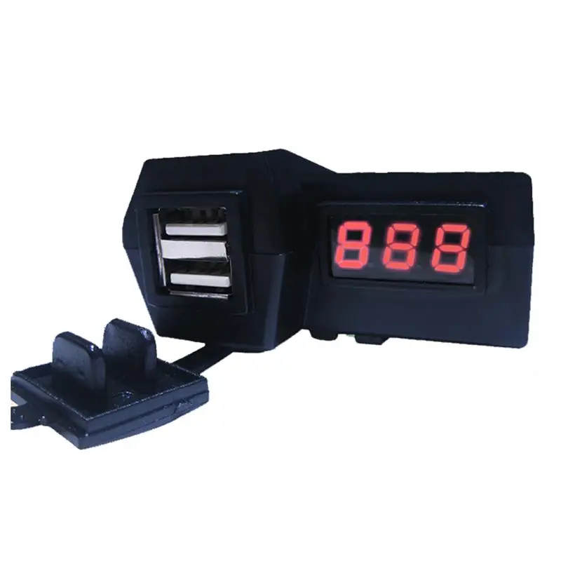 Мотоцикл USB зарядное устройство со светодиодным цифровым дисплеем вольтметр