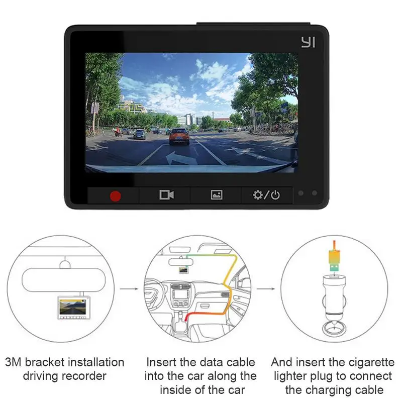 Professional Black Driving Recorder 2.7 Inch Car DVR Dual Core CPU 1080P Video Black Distinct Dash Camera 3D Noise Reduction