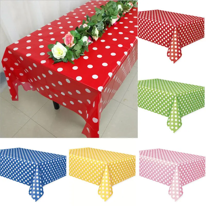 

Rectangle Dots Tablecloths For Wedding Party Banquet Events Table Cover New Polka Dot Table Cloth
