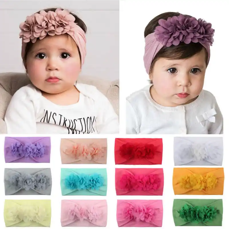Accessories Toddler Kids Girls Baby Lace Flower Headband Hair Bow Headwear