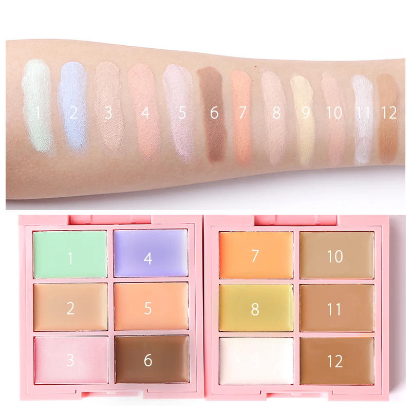 

3CE Eunhye House Face Makeup Concealer Palette Contouring Cream Brighten Primer Foundation Waterproof Cosmetic 6 Colors In 1 Set