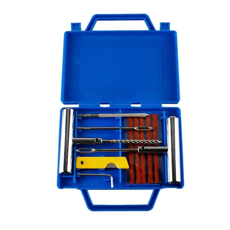 

11pcs Car Van Motorcycle Bike Emergency Heavy Duty Tubeless Tire Puncture Professional Repair Kit Plug Set Tyre Repair Kit