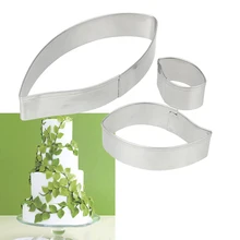 Принадлежности для выпечки, помадка формы для выпечки тортов и пирожных Нержавеющая сталь 3 шт./компл. инструмент для украшения торта печенье для нарезки печенья в виде листьев Форма формочка для печенья