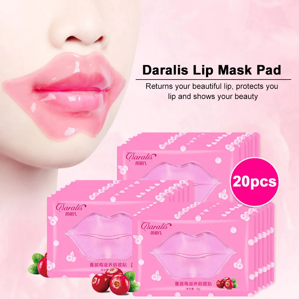 Daralis 20pcs Lip Gel Mask Care Hydrating Repair Remove Lines Blemishes Lighten Lip Line