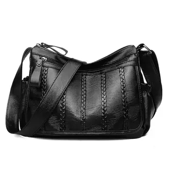 

Luxury Handbags Women Bags Designer Solid Color Simple Women Pu Leather Crossbody Bags torebki damskie