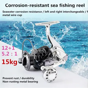 

Mounchain Axis Anti-seawater Fishing Wheel 12+1 BB 5.2:1 speed ratio Full Metal Fishing Wheel Spinning Fishing Line Wheel