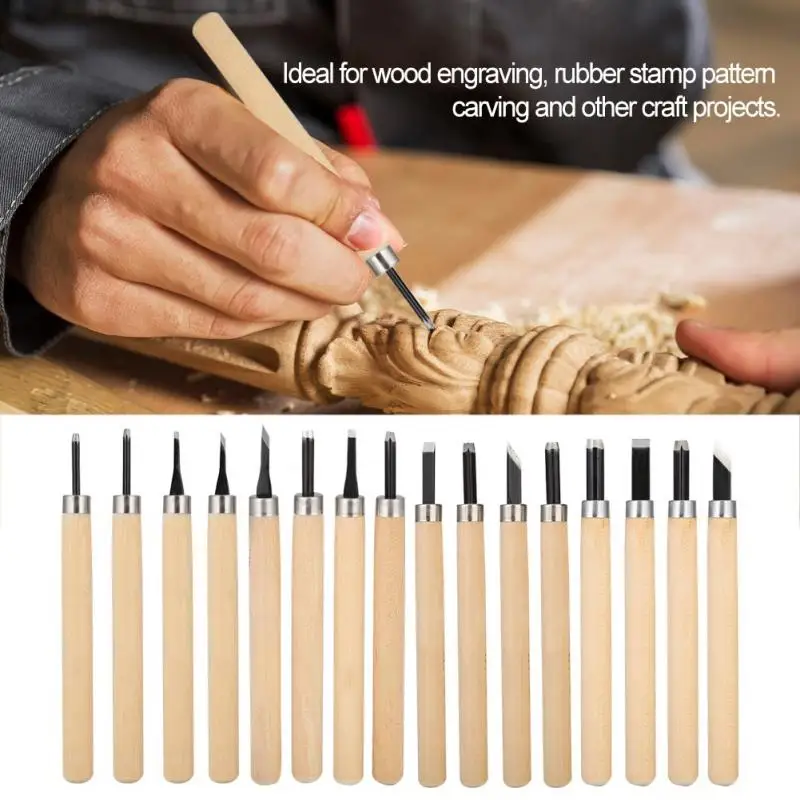 

4pcs/Set Hand Wood Carving Chisels Knife Tool For Basic Woodcut Working Rubber Stamps Hand Tools