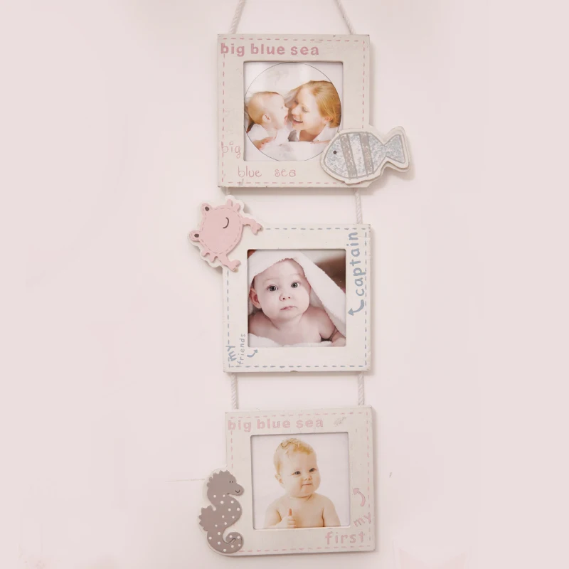 

Nordic White Wooden Picture Frames Wall Photo Frame Modern Wood Ornaments Kids Room Wall Decor Cartoon/Heart Shapes Boys & Girls