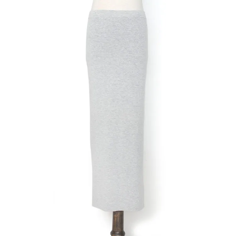 

YUNINYOYO Hem fork Medium-length half-length pencil-wrapped skirt with importing wool women spring autumn winter Bust skirt