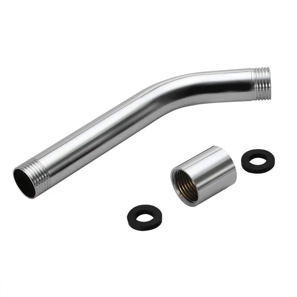 Stainless Steel Handheld Shower Arm Extension Pipe Chrome Plating Wall