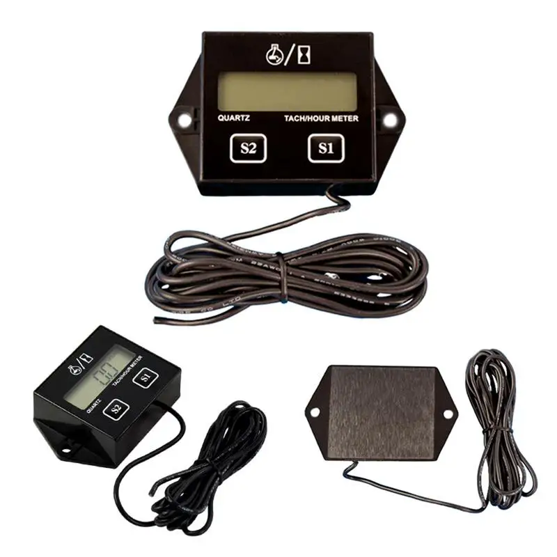 

Motorcycle Tachometer Digital Engine Tachometer Inductive Digital Display 2 Stroke 4 Stroke Engine LCD Induction Speed Display M